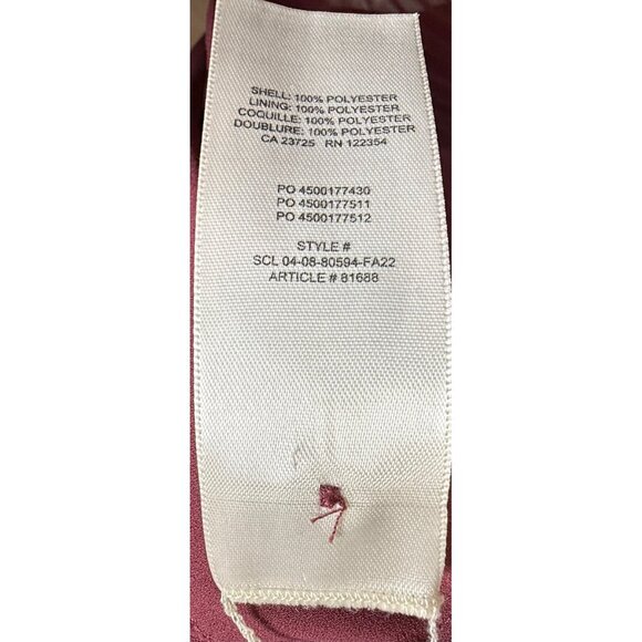 Wilfred Aritzia Daydreamer Pleated Burgundy Dress Mini L Classic Workwear - Picture 8 of 8